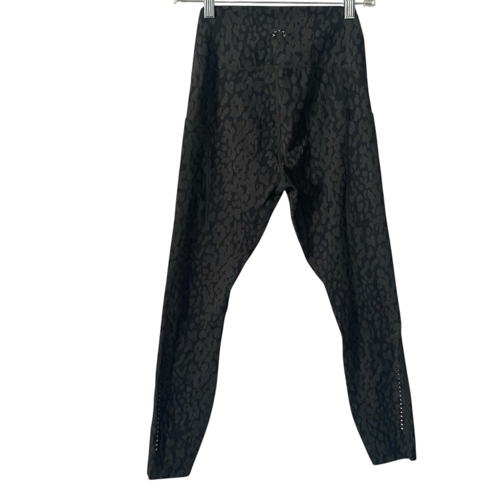 Varley Leopard Print High Rise Leggings Black Grey Activewear Athleisure XS - Picture 2 of 8